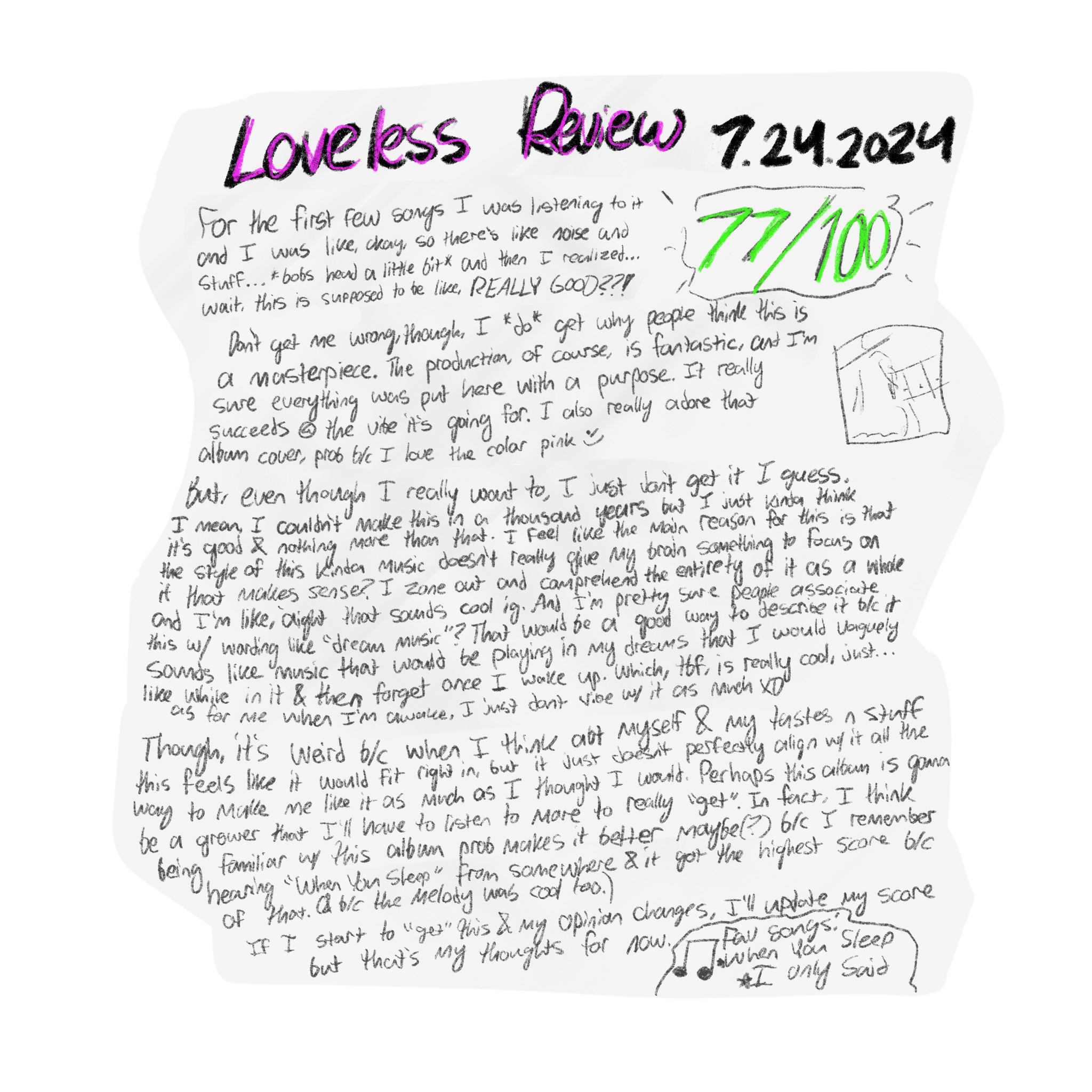 my initial review of loveless